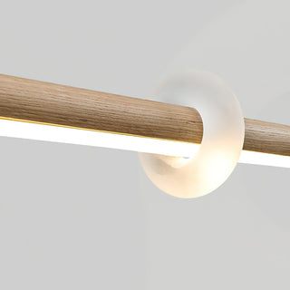 Lustra Suspension Minérale Nuage Bois Minimaliste