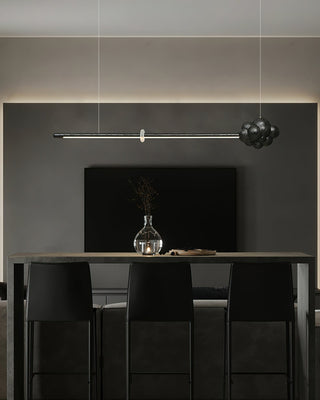 Lustra Suspension Minérale Nuage Bois Minimaliste