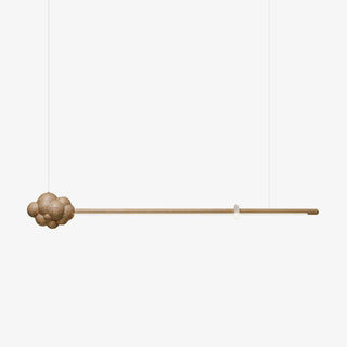 Lustra Suspension Minérale Nuage Bois Minimaliste