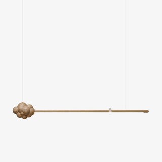 Lustra Suspension Minérale Nuage Bois Minimaliste