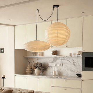 Washi Paper Whimsy Pendant Lamp-Neutral Decor