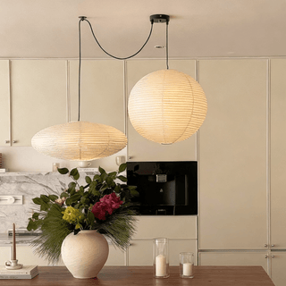 Washi Paper Whimsy Pendant Lamp-Neutral Decor