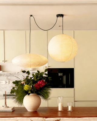 Washi Paper Whimsy Pendant Lamp-Neutral Decor