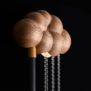 Orinyra Lampadaire en Métal Bronze à Rosace Nuageuse avec Détails Perles