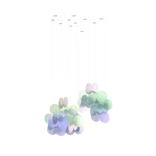 Clouds Iridescent Disc Chandelier-Neutral Decor