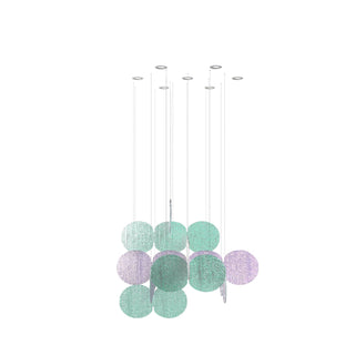 Clouds Iridescent Disc Chandelier-Neutral Decor