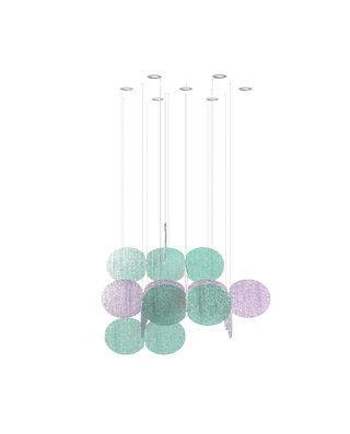 Clouds Iridescent Disc Chandelier-Neutral Decor
