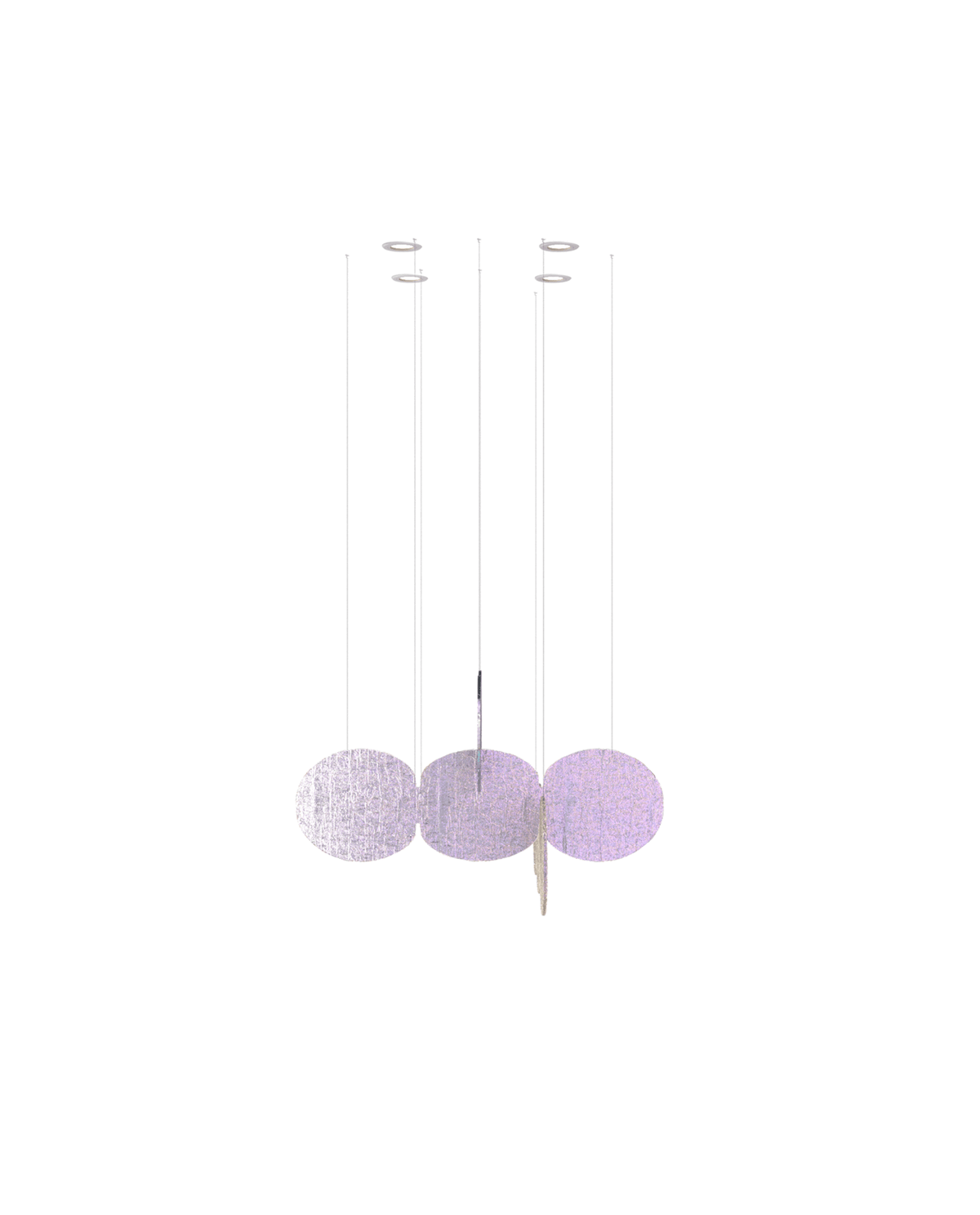 Clouds Iridescent Disc Chandelier-Neutral Decor