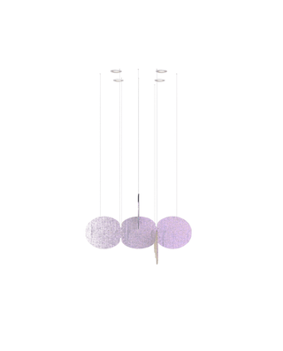Clouds Iridescent Disc Chandelier-Neutral Decor