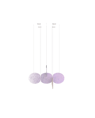 Clouds Iridescent Disc Chandelier-Neutral Decor