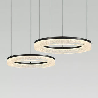 Idyll Lustre Rond LED Métal Résine Minimaliste Moderne