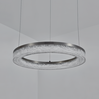 Idyll Lustre Rond LED Métal Résine Minimaliste Moderne
