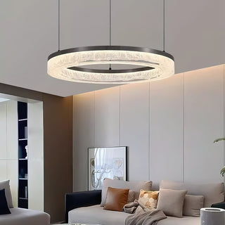 Idyll Lustre Rond LED Métal Résine Minimaliste Moderne