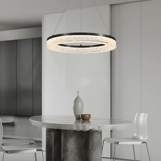 Idyll Lustre Rond LED Métal Résine Minimaliste Moderne