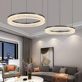 Idyll Lustre Rond LED Métal Résine Minimaliste Moderne