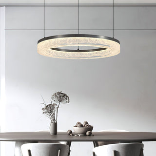 Idyll Lustre Rond LED Métal Résine Minimaliste Moderne