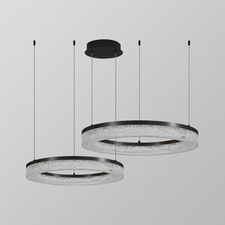 Idyll Lustre Rond LED Métal Résine Minimaliste Moderne