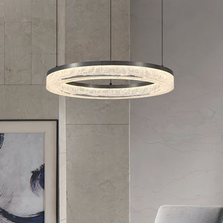 Idyll Lustre Rond LED Métal Résine Minimaliste Moderne