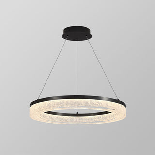 Idyll Lustre Rond LED Métal Résine Minimaliste Moderne