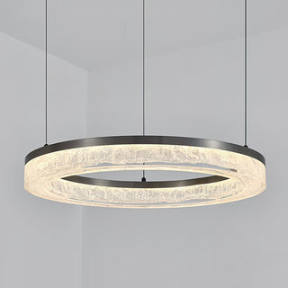 Idyll Lustre Rond LED Métal Résine Minimaliste Moderne