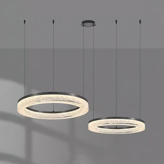 Idyll Lustre Rond LED Métal Résine Minimaliste Moderne