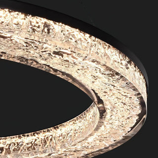 Idyll Lustre Rond LED Métal Résine Minimaliste Moderne