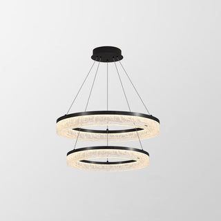 Idyll Lustre Rond LED Métal Résine Minimaliste Moderne