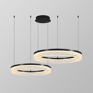 Idyll Lustre Rond LED Métal Résine Minimaliste Moderne