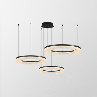 Idyll Lustre Rond LED Métal Résine Minimaliste Moderne