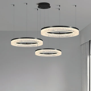 Idyll Lustre Rond LED Métal Résine Minimaliste Moderne