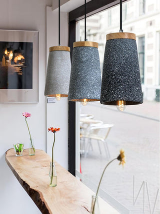 Althere Lustre Suspendu En Bois Et Ciment