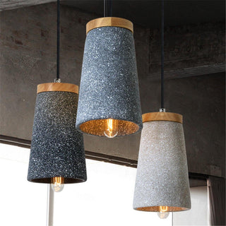 Althere Lustre Suspendu En Bois Et Ciment