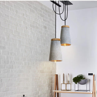 Althere Lustre Suspendu En Bois Et Ciment
