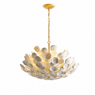 Coconut Disc Chandelier-Neutral Decor