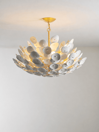 Coconut Disc Chandelier-Neutral Decor