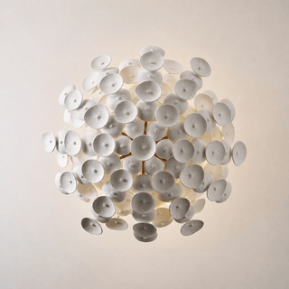 Coconut Disc Chandelier-Neutral Decor