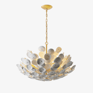 Coconut Disc Chandelier-Neutral Decor
