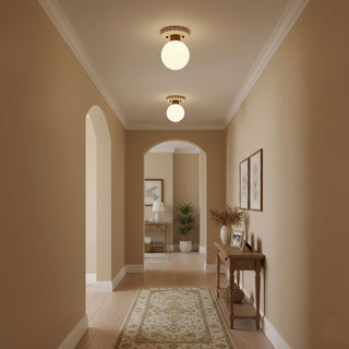 Cogstone Orb Ceiling Lamp-Neutral Decor
