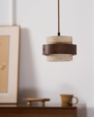 Cumirora Suspension Cylindre Superposé en Travertin