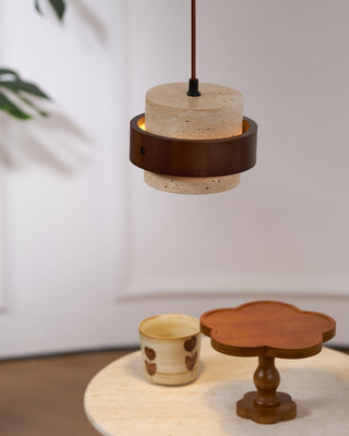Cumirora Suspension Cylindre Superposé en Travertin