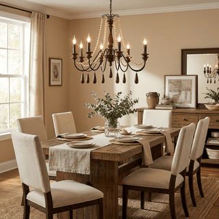 Collana French Country Chandelier-Neutral Decor