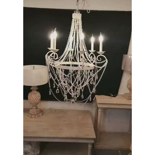Luster Lustre Métal Cristal Industriel Traditionnel Vintage