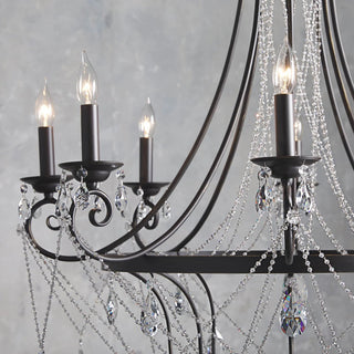 Luster Lustre Métal Cristal Industriel Traditionnel Vintage