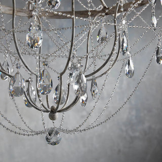 Luster Lustre Métal Cristal Industriel Traditionnel Vintage