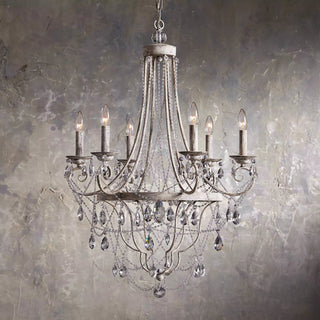 Luster Lustre Métal Cristal Industriel Traditionnel Vintage