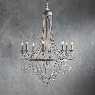 Luster Lustre Métal Cristal Industriel Traditionnel Vintage