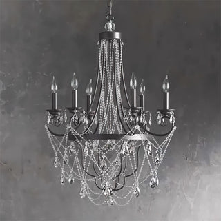 Luster Lustre Métal Cristal Industriel Traditionnel Vintage