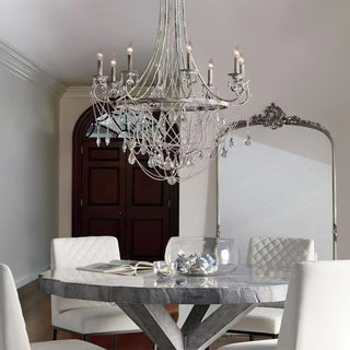 Luster Lustre Métal Cristal Industriel Traditionnel Vintage
