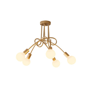 Oasis Lampe De Plafond Sputnik Métal Verre Art Unique