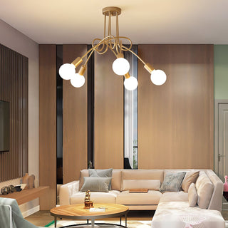 Oasis Lampe De Plafond Sputnik Métal Verre Art Unique
